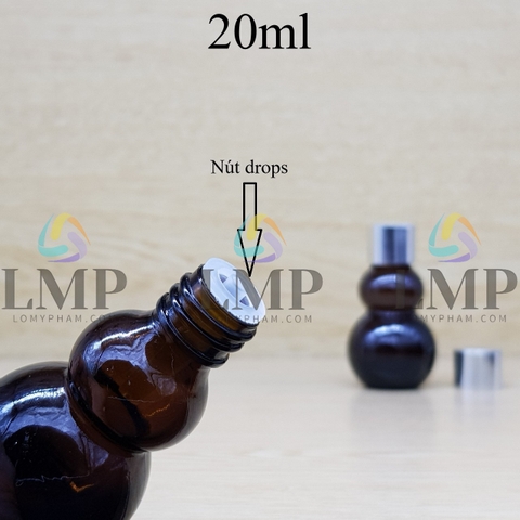 Chai hồ lô nắp xi KO viền 20ml