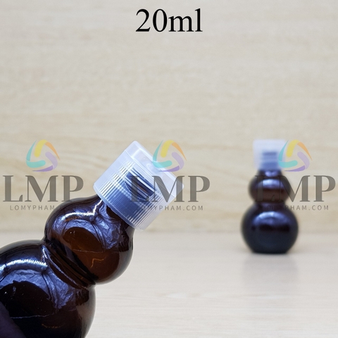 Chai hồ lô nắp bật sọc 20ml