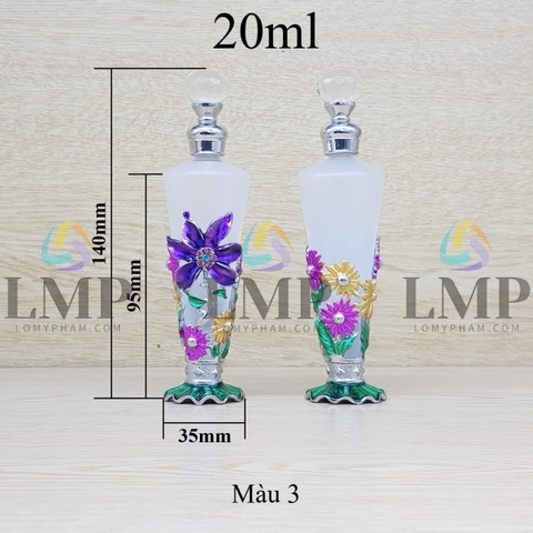 Chai Dubai dáng cao trong mờ 20ml