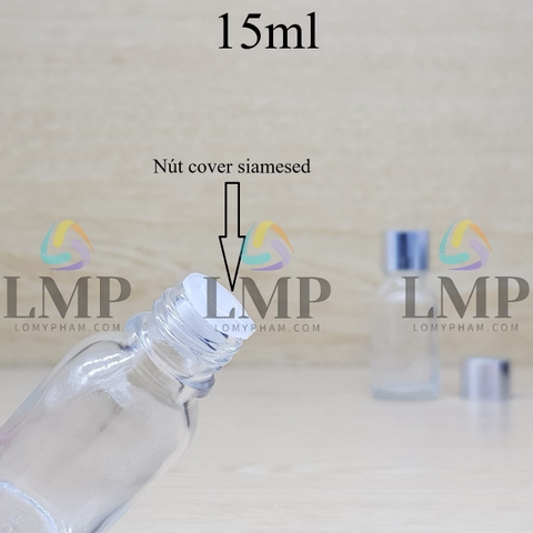 Chai tinh dầu nắp xi KO viền 15ml
