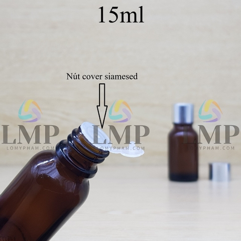 Chai tinh dầu nắp xi KO viền 15ml