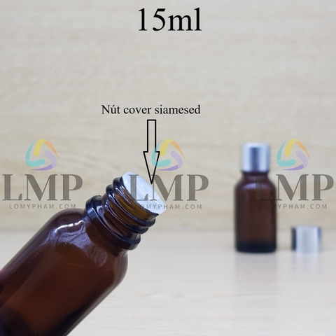 Chai tinh dầu nắp xi KO viền 15ml