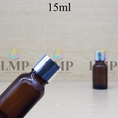 Chai tinh dầu nắp xi KO viền 15ml