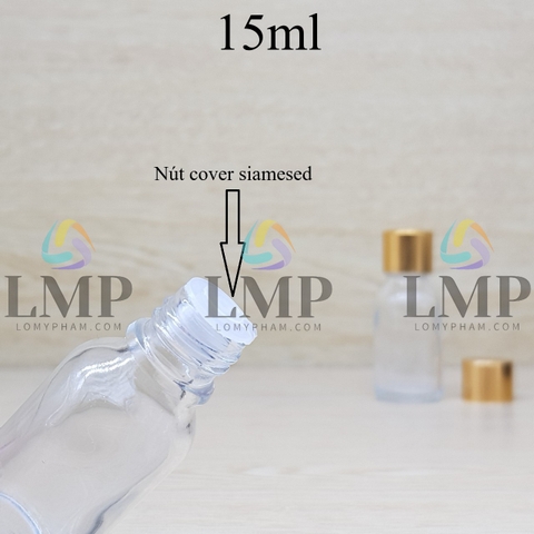 Chai tinh dầu nắp xi KO viền 15ml