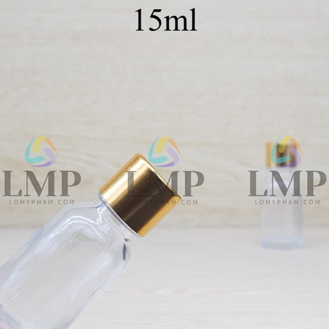 Chai tinh dầu nắp xi KO viền 15ml