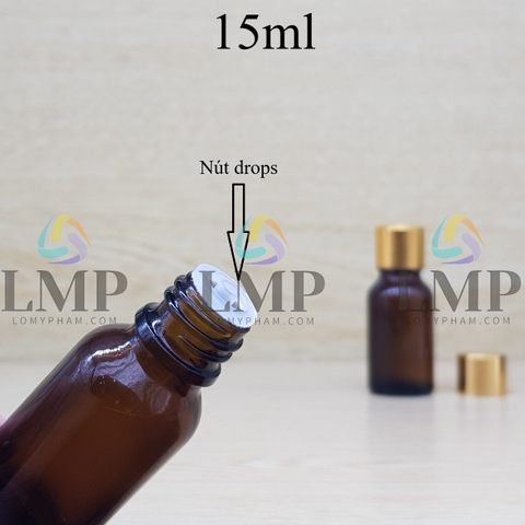 Chai tinh dầu nắp xi KO viền 15ml