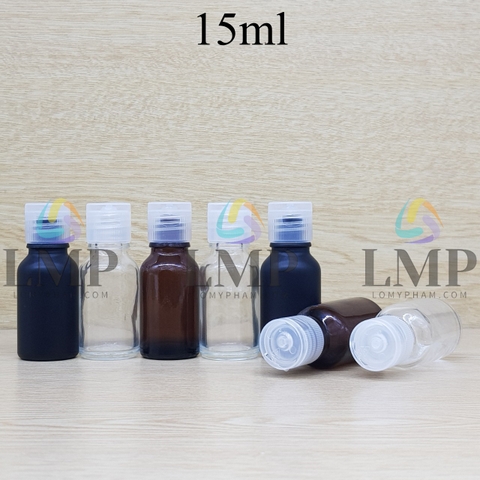 Chai tinh dầu nắp bật sọc 15ml