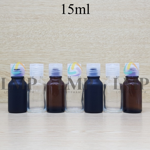 Chai tinh dầu nắp bật sọc 15ml