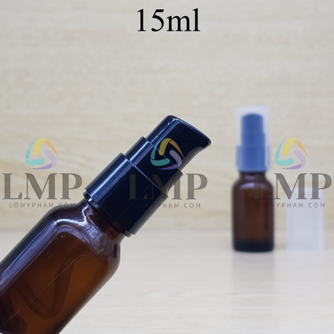 Chai tinh dầu đầu xịt giọt KO viền 15ml
