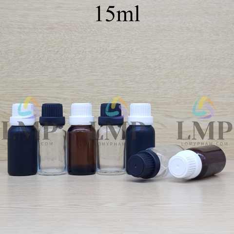 Chai tinh dầu nắp dày 15ml