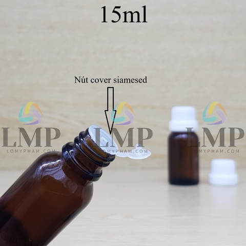 Chai tinh dầu nắp dày 15ml