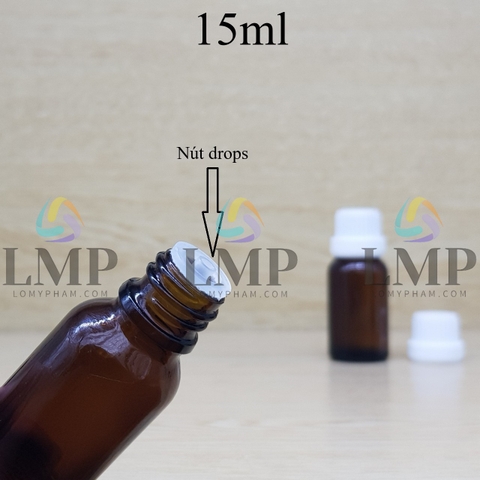 Chai tinh dầu nắp dày 15ml