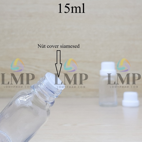 Chai tinh dầu nắp dày 15ml