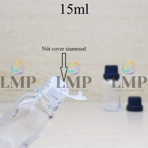 Chai tinh dầu nắp dày 15ml
