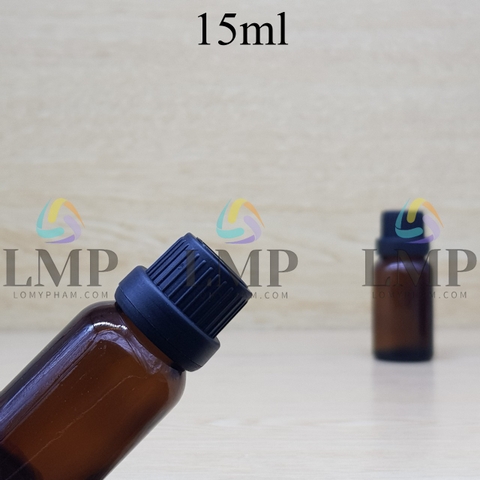 Chai tinh dầu nắp dày 15ml