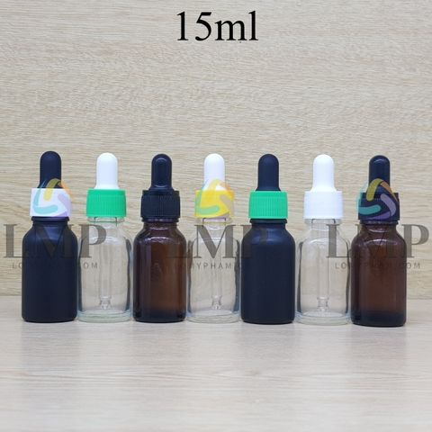 Chai tinh dầu nắp bóp khoen nhựa sọc 15ml