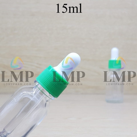 Chai tinh dầu nắp bóp khoen nhựa sọc 15ml