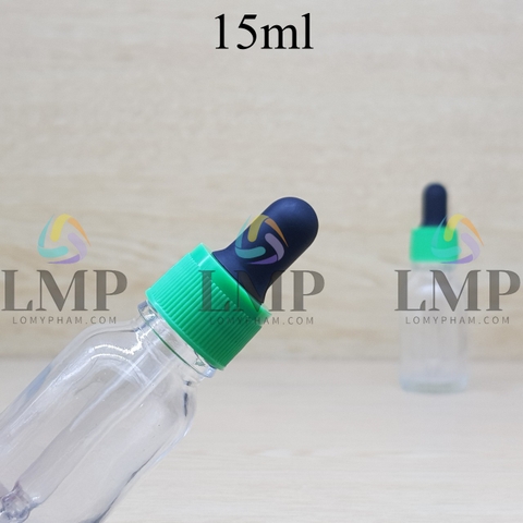 Chai tinh dầu nắp bóp khoen nhựa sọc 15ml
