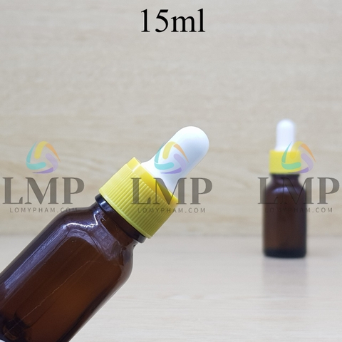 Chai tinh dầu nắp bóp khoen nhựa sọc 15ml