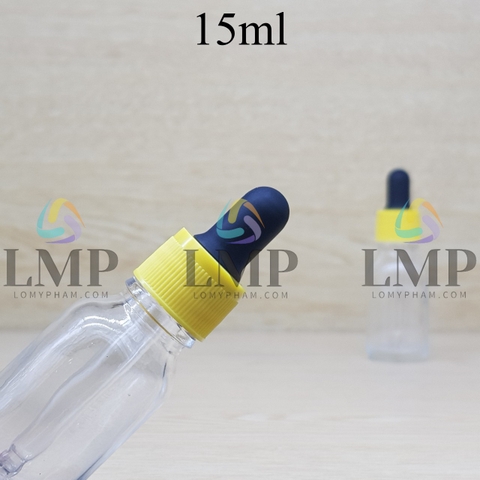 Chai tinh dầu nắp bóp khoen nhựa sọc 15ml