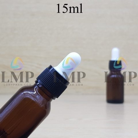 Chai tinh dầu nắp bóp khoen nhựa sọc 15ml