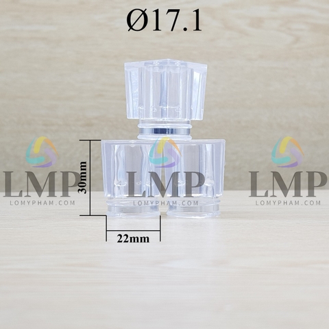 Nắp PS trong vuông viền Ø17.1