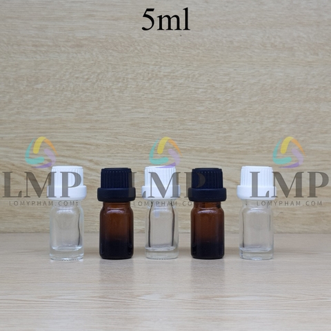 Chai tinh dầu nắp dày 5ml