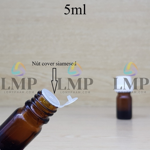 Chai tinh dầu nắp dày 5ml