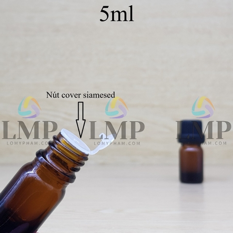 Chai tinh dầu nắp dày 5ml