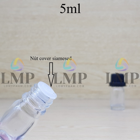 Chai tinh dầu nắp dày 5ml