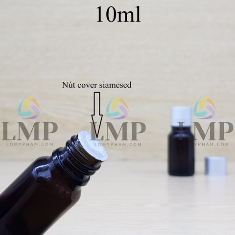 Chai tinh dầu nắp xi 2 viền 10ml