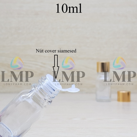 Chai tinh dầu nắp xi KO viền 10ml