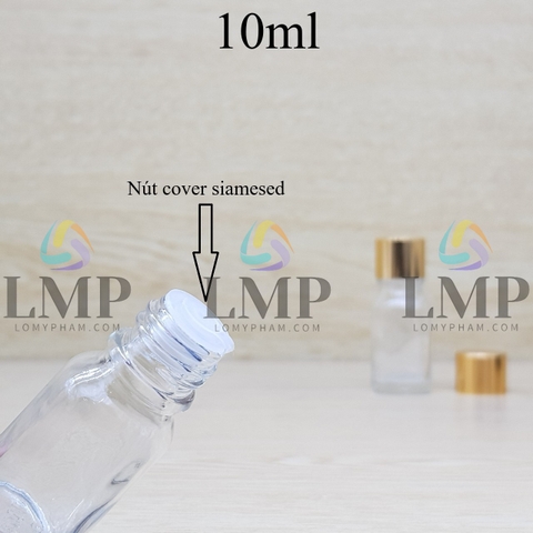 Chai tinh dầu nắp xi KO viền 10ml
