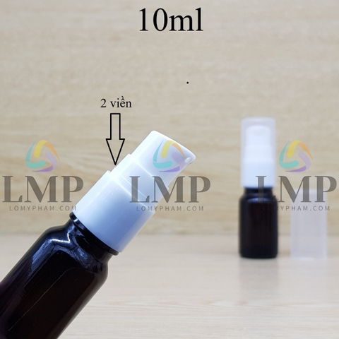 Chai tinh dầu đầu xịt giọt có 2 viền 10ml