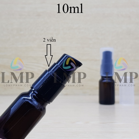 Chai tinh dầu đầu xịt giọt có 2 viền 10ml
