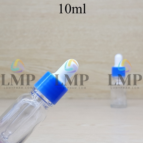 Chai tinh dầu nắp bóp khoen nhựa trơn 10ml