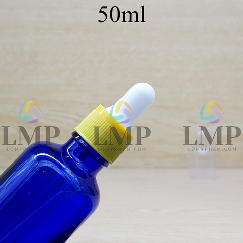 Chai tinh dầu nắp bóp khoen nhựa sọc có nắp chụp 50ml