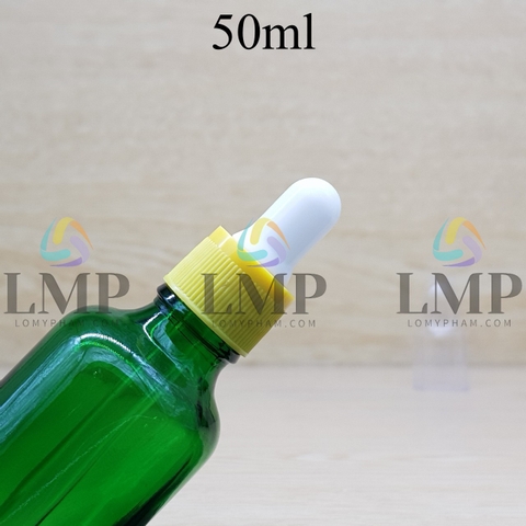 Chai tinh dầu nắp bóp khoen nhựa sọc có nắp chụp 50ml