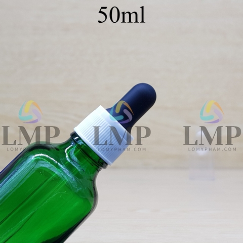 Chai tinh dầu nắp bóp khoen nhựa sọc có nắp chụp 50ml