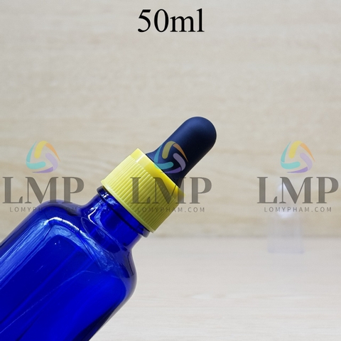 Chai tinh dầu nắp bóp khoen nhựa sọc có nắp chụp 50ml