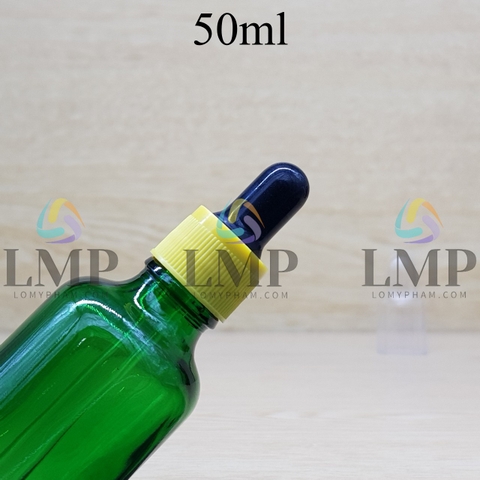 Chai tinh dầu nắp bóp khoen nhựa sọc có nắp chụp 50ml