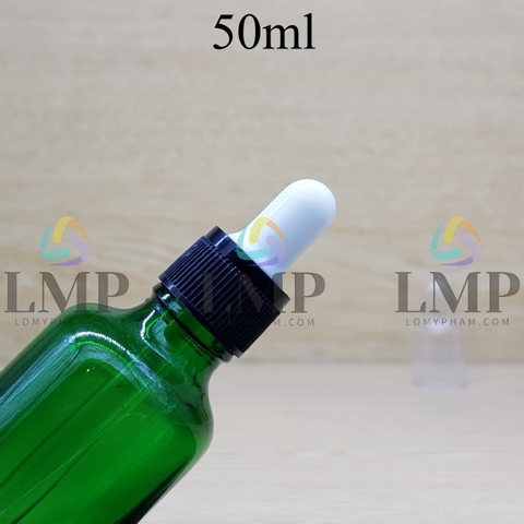 Chai tinh dầu nắp bóp khoen nhựa sọc có nắp chụp 50ml