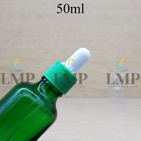 Chai tinh dầu nắp bóp khoen nhựa sọc có nắp chụp 50ml