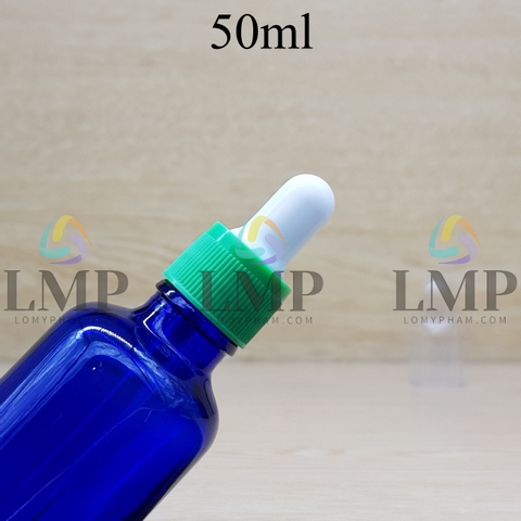 Chai tinh dầu nắp bóp khoen nhựa sọc có nắp chụp 50ml