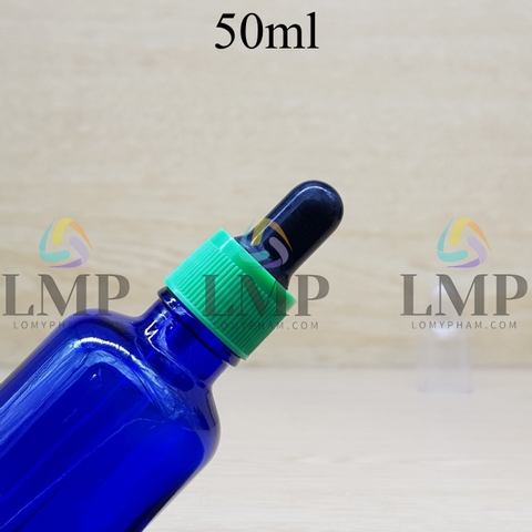 Chai tinh dầu nắp bóp khoen nhựa sọc có nắp chụp 50ml