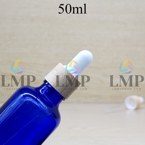 Chai tinh dầu nắp bóp khoen vân gỗ 50ml