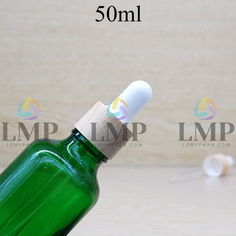 Chai tinh dầu nắp bóp khoen vân gỗ 50ml