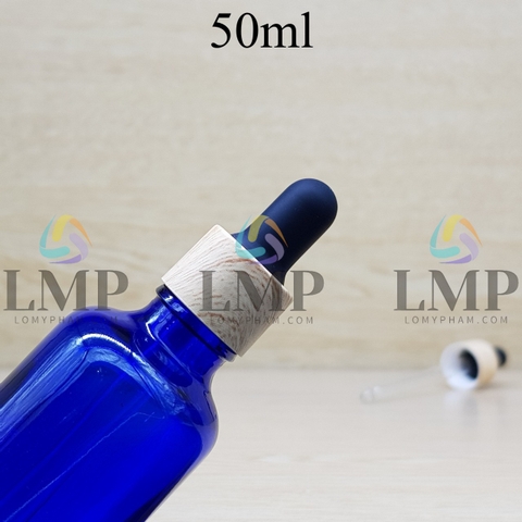 Chai tinh dầu nắp bóp khoen vân gỗ 50ml