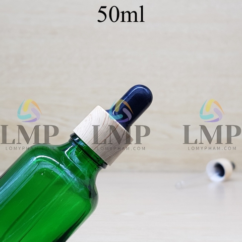 Chai tinh dầu nắp bóp khoen vân gỗ 50ml