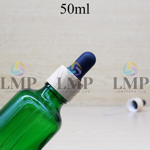 Chai tinh dầu nắp bóp khoen vân gỗ 50ml
